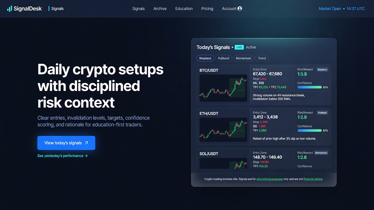 Generated SignalDesk dashboard concept